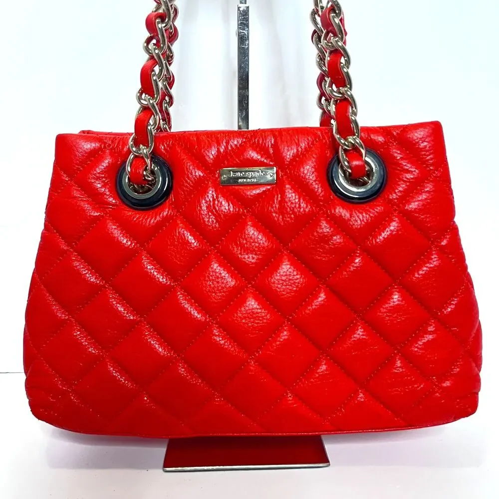 Kate Spade New York Gold Coast Small Maryanne Shoulder Bag Handbag Red